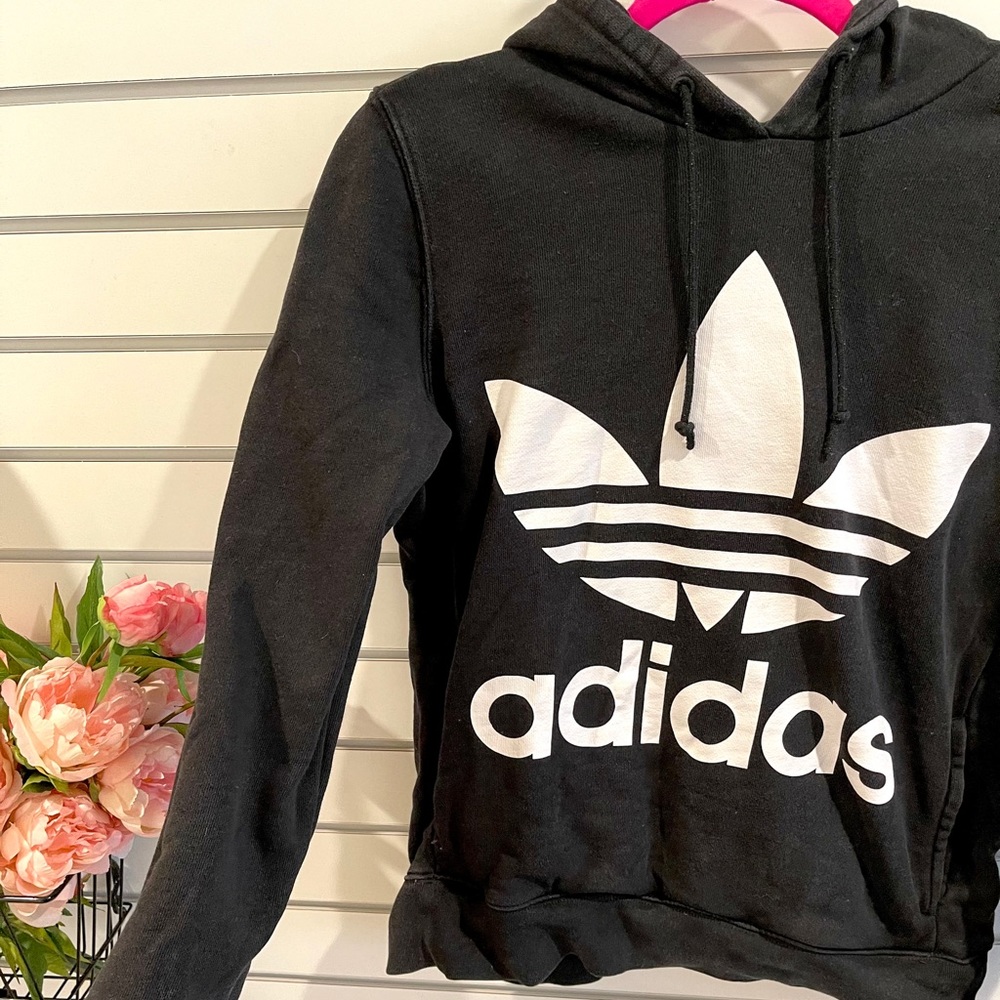Adidas Black sweatshirt athleisure loungewear - Picture 3 of 9